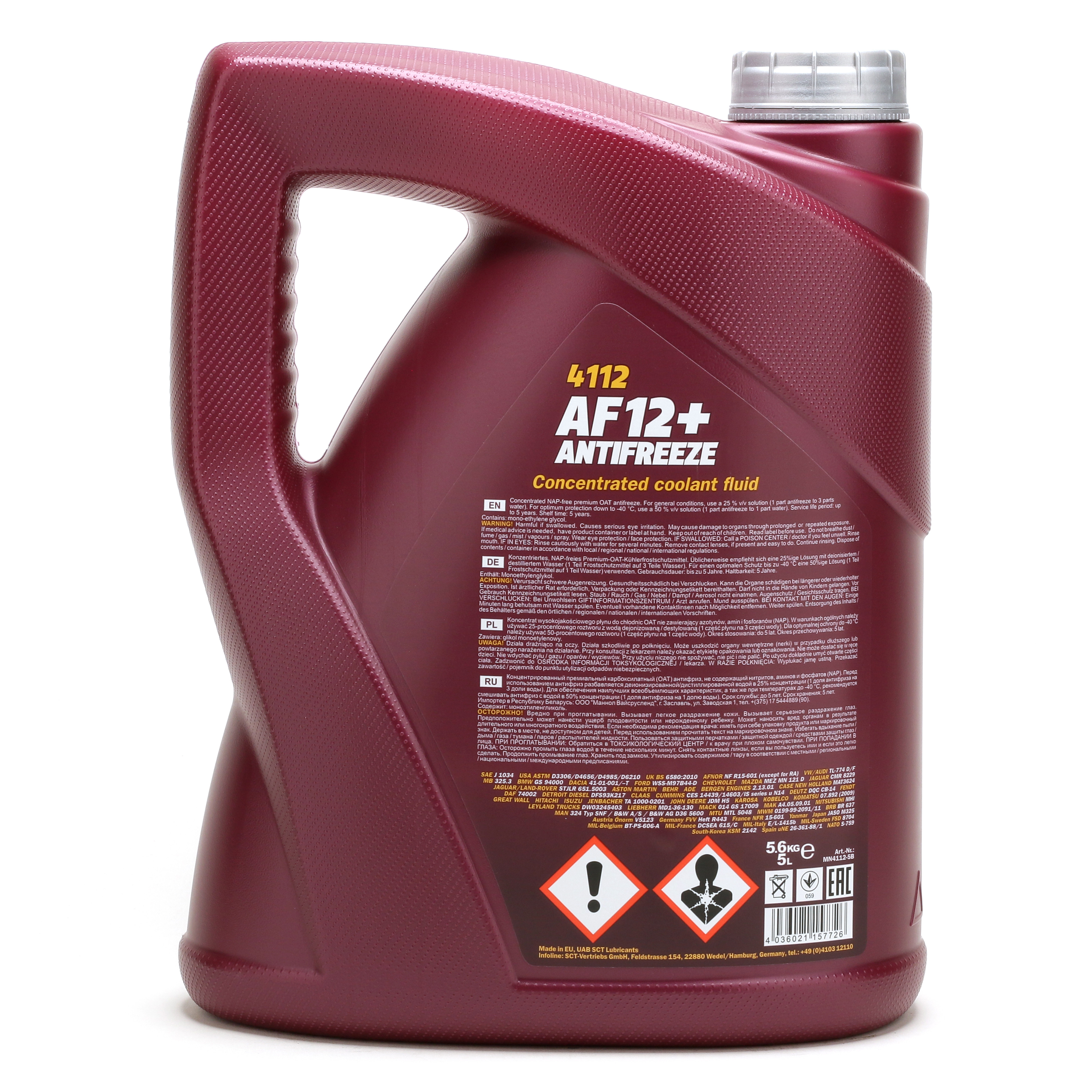 Mannol 4112 AF12+ Kühlerfrostschutz Konzentrat 5l Kanister